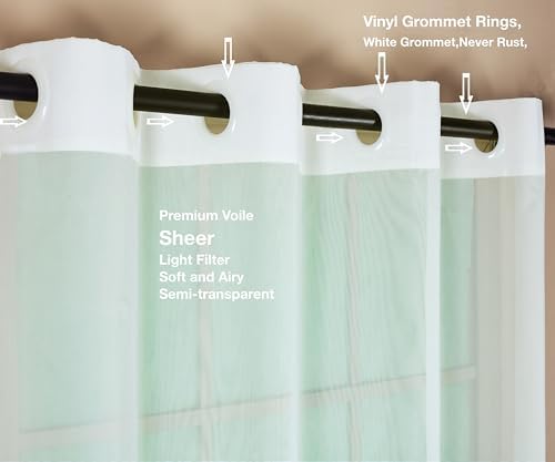 Today's Curtain, Emelia Grommet Sheer Panel 63" Ecru, 59" W x 63" L