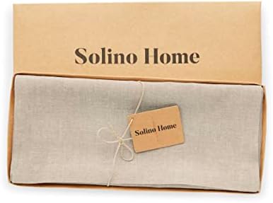 Solino Home 100% Pure Linen Table Runner Light Natural, Diana