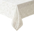 Laura Ashley Wrinkle Resistant Annaleigh Tablecloth, 60" x 102", Ivory