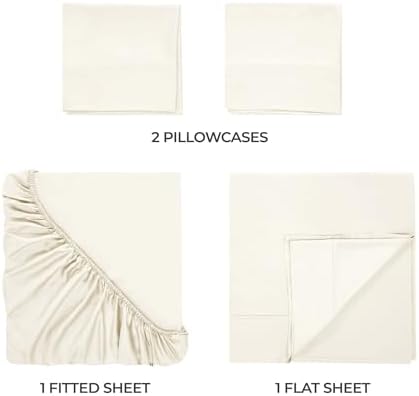 SUPERIOR Egyptian Cotton 300 Thread Count Bed Sheet Set, 2 Elastic