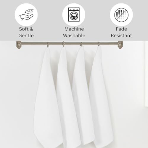 Waffle Kitchen Towels, White, 16x26 in, Set of 6