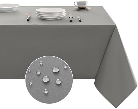 Veblandy Table Cloth Rectangle Waterproof Spill-Proof Wrinkle-Free