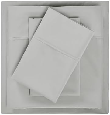 SUPERIOR Cotton Blend 600 TC Deep Pocket Sheet Set, King, Platinum