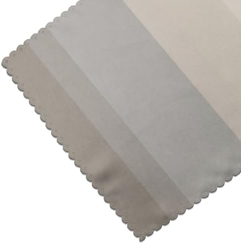 Chic Taupe, Cream and Gray Striped Placemats Set of 6 - Heat Resistant