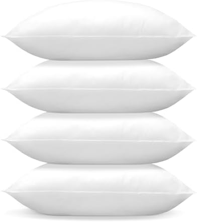 OTOSTAR Set of 4 Pillow Inserts 20x20 Inch, Decorative Square Throw