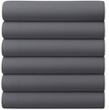 GOLD TEXTILES King Flat Sheet 6 Pack – Brushed Microfiber Top Sheets