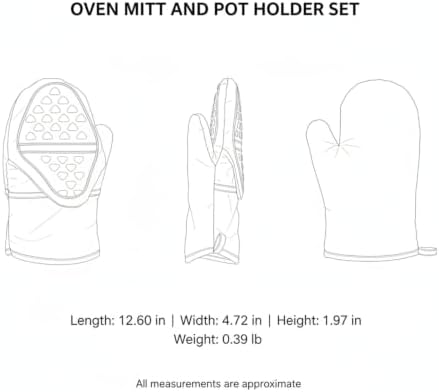Oven Mitt and Pot Holder Set