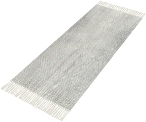 Slate Gray Hallway Runner Rug 2'x5', Vintage Solid Color Modern