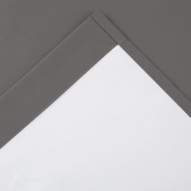 2 Piece 100% Blackout Rod Pocket Window Panel Curtain Drape Set, 52"