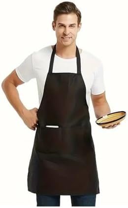 12pcs Adjustable Canvas Aprons With Pockets Comfort Fit For Cooking