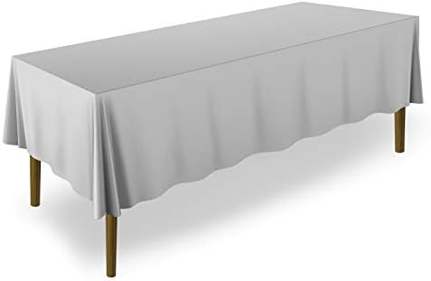 Lann's Linens 5 Pack 60 x 126 Inch Rectangular Tablecloth, Washable