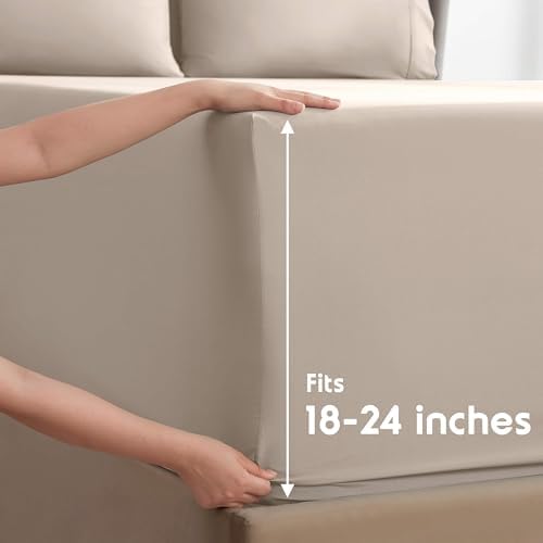 Nestl Extra Deep King Sheet Set - 6 Piece Breathable & Cooling Sheets