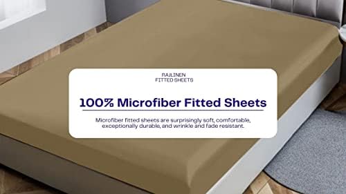 Queen Fitted Sheet - Premium Microfiber - Deep Pocket up to 15 inch
