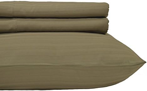 Royal Hotel 500 Thread Count Cotton Stripe Sateen Sheets Set, Full