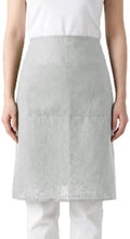 100% Linen Waist Apron with Pockets, Adjustable Bistro Half Apron for