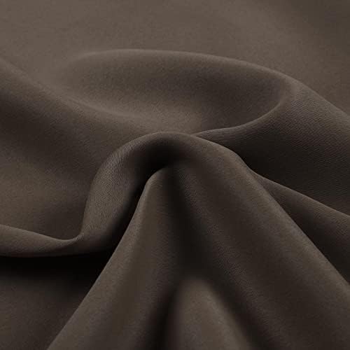 TWOPAGES Chocolate Room Darkening Curtains 52x84 Pinch Pleated Drapes
