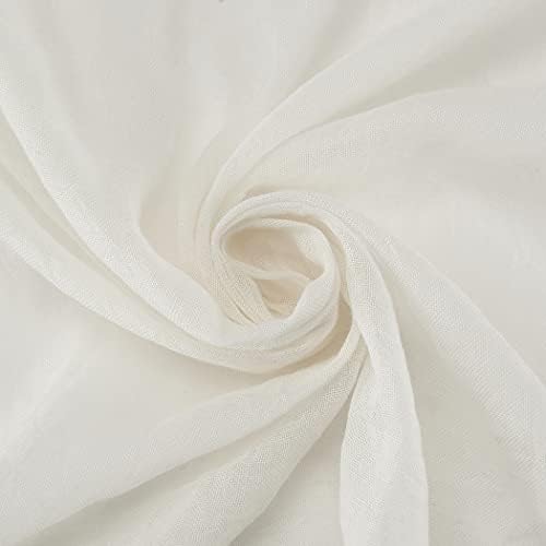 No. 918 Genevieve 2-Pack Linen Weave Sheer Semi-Sheer Rod Pocket