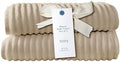 Blue Loom Ribbed Bath Towels Set, 100% Cotton 600 GSM, Soft Absorbent