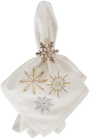 DII Holiday Dining Table Linen Sparkle Metallic Kitchen Décor, Napkin
