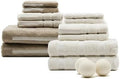 Italic Capri 100% Australian Cotton 12-Piece Family Towel Set - 600