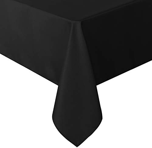 sancua Rectangle Tablecloth, 54 x 108 Inch, Black