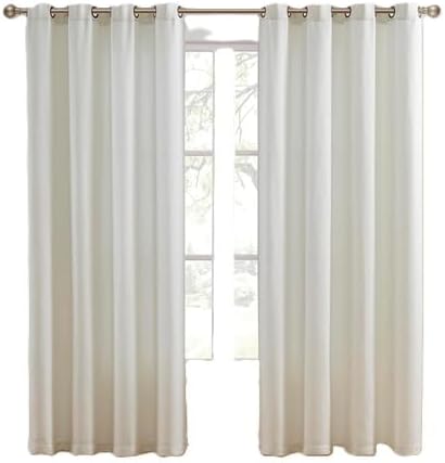 Set of 2 Gramerly Textured Curtain Panels with Grommet Top