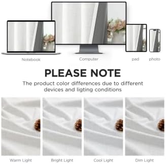Joydeco Ivory Blackout Curtains 108 Inches Long, Light Blocking