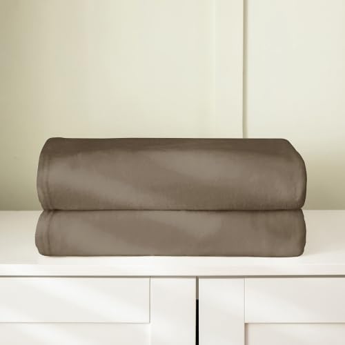 Feelyou Taupe for Kids Adults Fleece Throw Blanket Twin 60"x80"