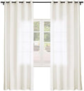 cololeaf 108 inches White Linen Curtains Extra Long High Ceiling