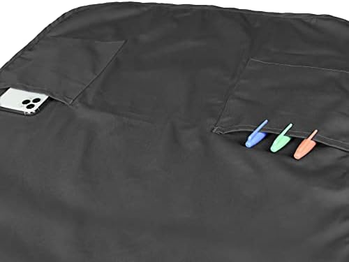 DALIX Apron Commercial Restaurant Home Bib Spun Poly Cotton Kitchen