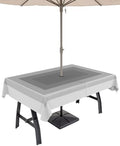 Outdoor Tablecloth with Umbrella Hole, 3D Optical Illusion 60x84