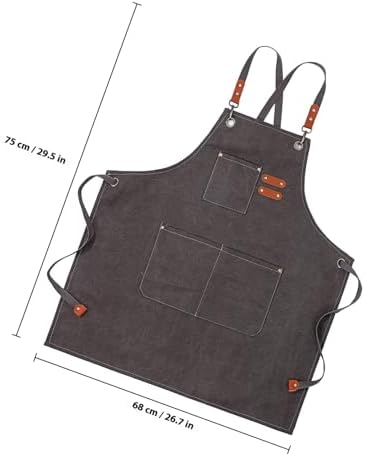 BESPORTBLE Canvas Kitchen Apron with Pockets Adjustable Bib for