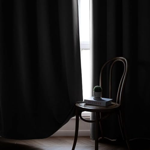 IGEMAEVE Blackout Curtains for Bedroom Light Grey 52" W x 96" L