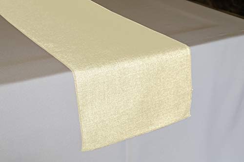 lovemyfabric Faux Burlap Table Runner Non-Itch Vintage Linen Perfect