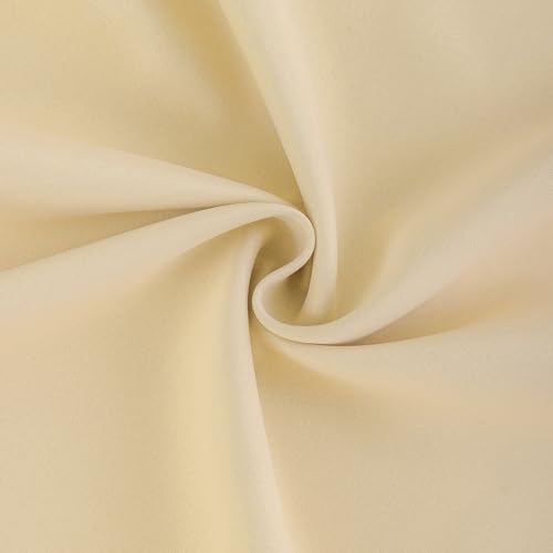 DONREN Beige Pinch Pleated Blackout Curtains with Hooks - 108 inch