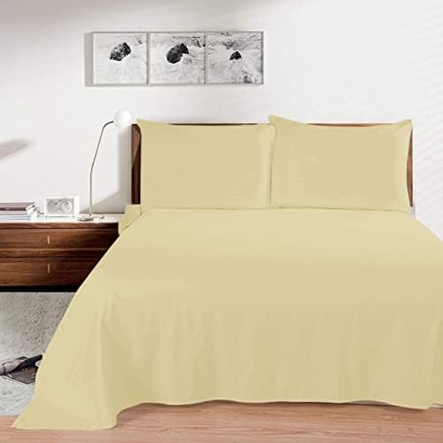 3 Piece Luxury Queen Size (92" X 102") Flat Sheet 800 Thread Count
