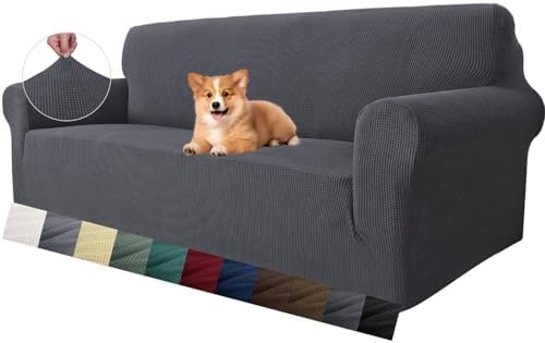 MAXIJIN Super Stretch Couch Cover for 3 Cushion Couch, 1-Piece