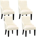 Velvet Wingback Dining Chair Cover Soft Stretch Accent Chair Cover