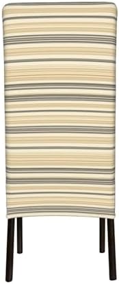 Dining Slipcover Modern Neutral Color Stripes Print Slipcovers for