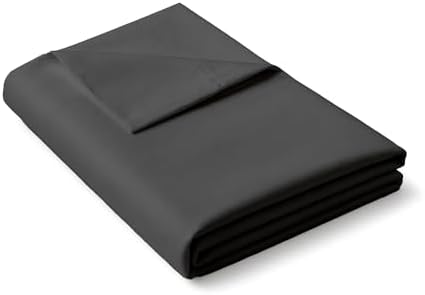 Dark Grey Full Flat Sheet Only, Soft 100% Cotton Top Sheets