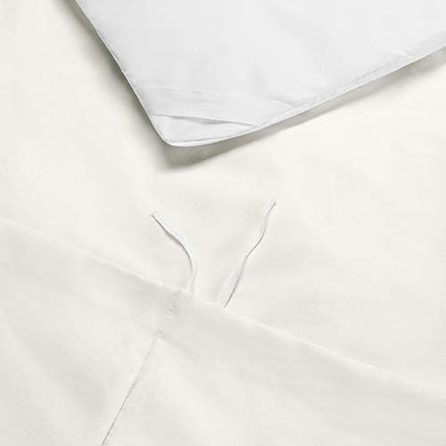 600 Thread Count Off White Oversized Queen Size Duvet Cover Set