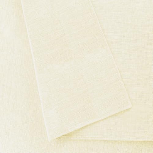 Hiasan 54 x 108 Inch Faux Linen Rectangle Tablecloth, Champagne