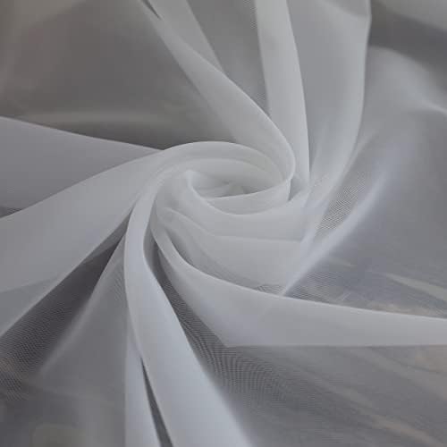 PHILEASY Window Sheer Ivory Curtains 108 Inches Long 2 Panels Ivory