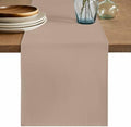 Beige Solid Color Table Runner, Washable Cotton Linen Table Runners