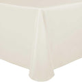 Ultimate Textile 70 x 104-Inch Oval Polyester Linen Tablecloth, Ivory
