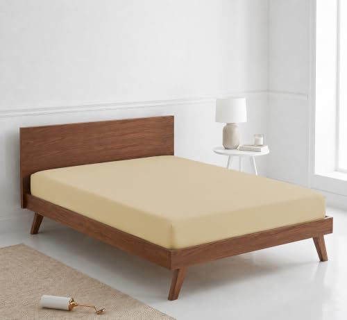 BedDecor 100% Egyptian Cotton 1PC Fitted Sheet, 15 Inche Extra Deep