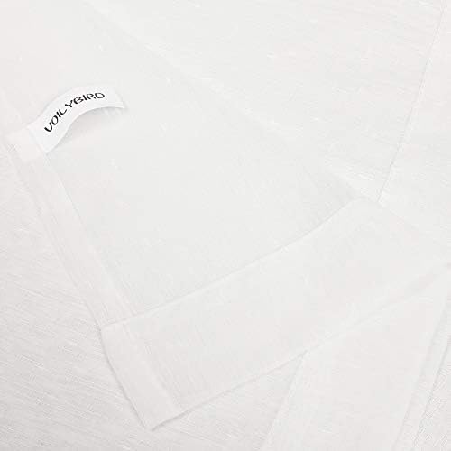 White 108 Inches Sheer Curtains Extra Long See Through Sheers for