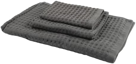 Waffle Weave Bath Towel Set 100% Cotton, Soft and Absorbent Quick Dry