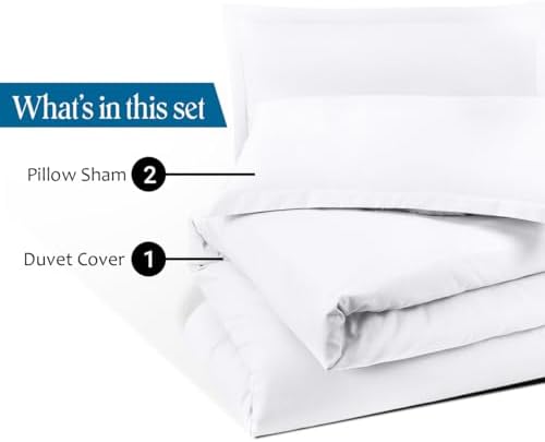 Luxurious Hidden Button Closure Duvet Cover Set, Comfy and Breathable