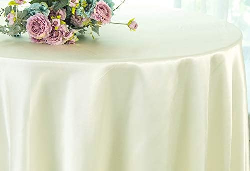 90" Round Seamless Satin tablecloths Table Cover Linens for Restaurant